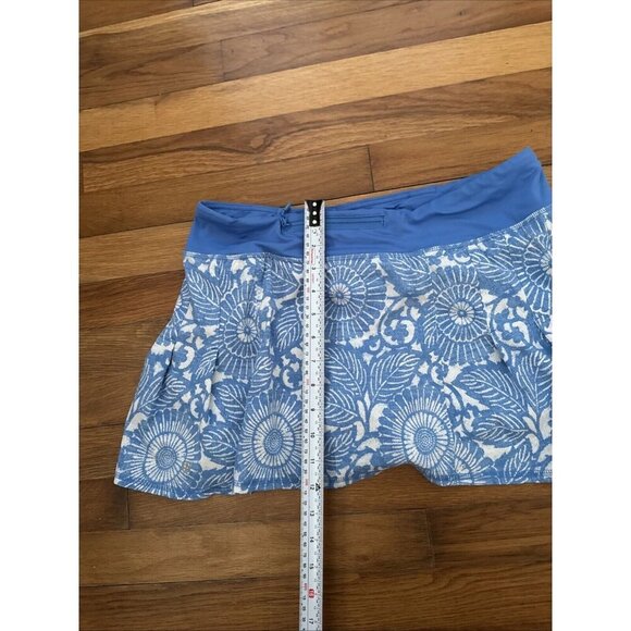 Lululemon Run: In The Sun Skirt skort Beachy Floral Porcelaine Blue Size 8 - Picture 5 of 6